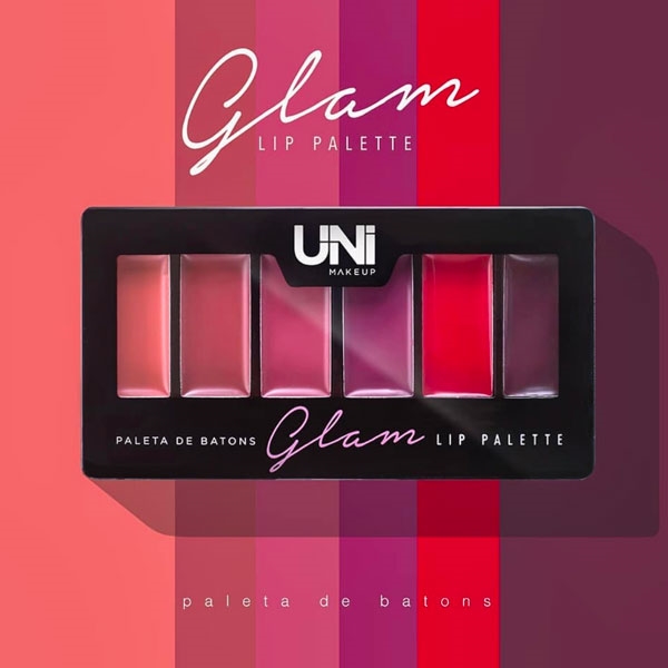 Paleta De Batons Glam Lip Palette Uni Makeup Mais Vaidosa Paleta De