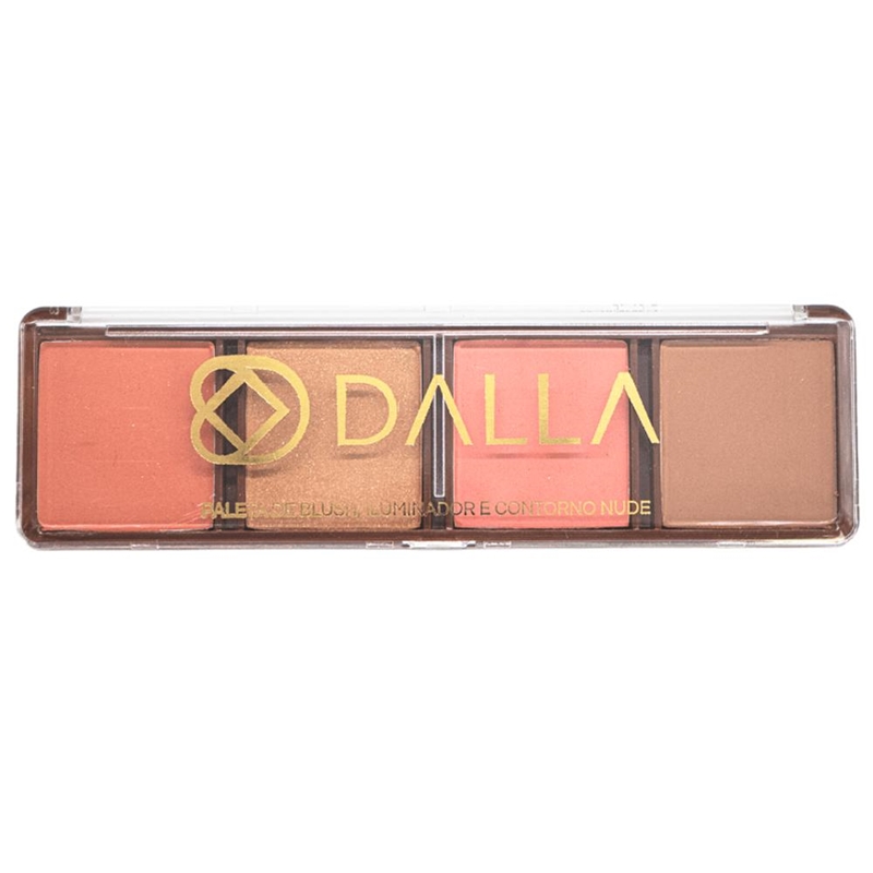 Paleta De Blush Iluminador E Contorno Nude Dalla Makeup Mais Vaidosa