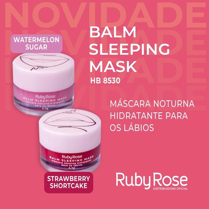 Balm Sleeping Mask Strawberry Shortcake Ruby Rose 57g Mais Vaidosa Balm Sleeping Mask 1683